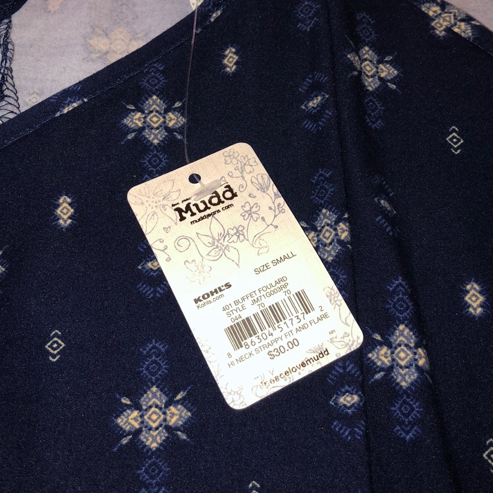 NWT Patterned Fit and Flare Dress - Picture 6 of 7